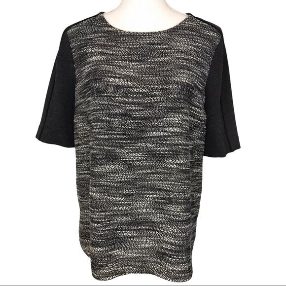 Vince Textured Tweed Wool Boxy Zip Top M - Picture 3 of 9